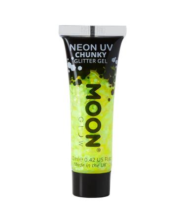 Neon UV Face & Body Chunky Glitter Gel - 12ml - Yellow