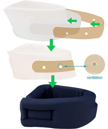 KKOOMI Neck Brace Foam Cervical Collar - Medium 3.0 Inches - Soft Neck Support for Pain Relief - Medical Device for Neck Pain - Women & Men - Buy Online on GoSupps.com