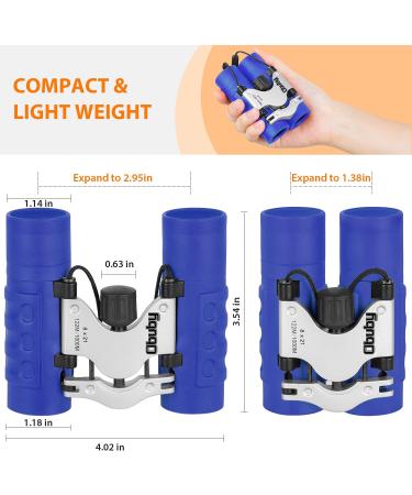 Obuby Kids Binoculars 8x21 - High-Resolution Optics for Bird Watching, Travel, Camping - Perfect Gift for Boys and Girls Ages 3-12 - Compact and Lightweight - Blue - Buy Online on GoSupps.com