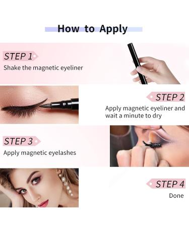 Magnetic Eyeliner with Natural Look Reusable False Eyelashes Kit - Includes 2 Magnetic Liners & Tweezers - Buy Online on GoSupps.com