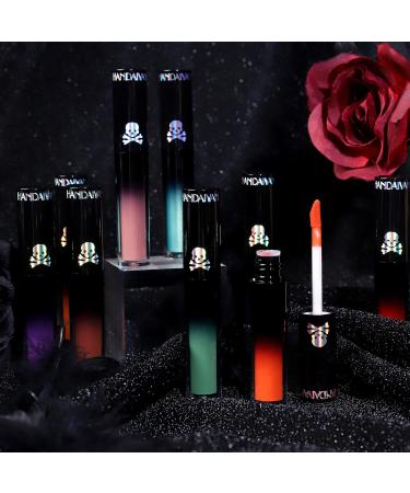4Pcs Matte Liquid Lipstick Set - Dark Red Purple Blue Black | Long Lasting Waterproof Lip Stain Gift Set for Women - Buy Online on GoSupps.com