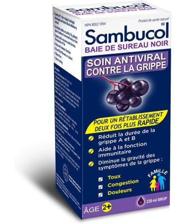 Sambucol Black Elderberry Anti-Viral Flu Care | Quickly Relieves Cold & Flu Symptoms | Immune Support & Antioxidant | Ideal for Families | Syrup 230 mL blue Anti-Viral Flu Care 230 ml (Pack of 1) - Buy Online on GoSupps.com