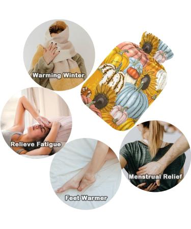 Thanksgiving Pumpkin Sonnen Flowers Heat Bottle - 1L Hand & Foot Warmer for Pain Relief & Cold Therapy - Buy Online on GoSupps.com