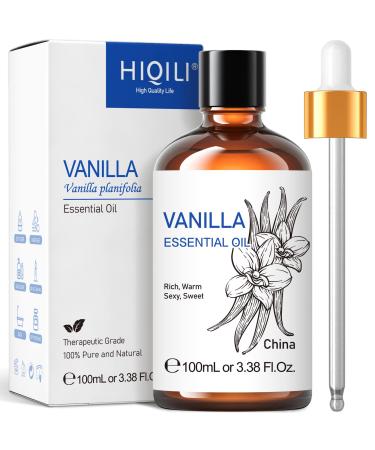 Vanilla Essential Oil for Diffuser, Pure Natural Vanilla Oil for Skin, Soap Making, Candle Making -3.38 Fl Oz Vanilla 3.38 Fl Oz (Pack of 1)