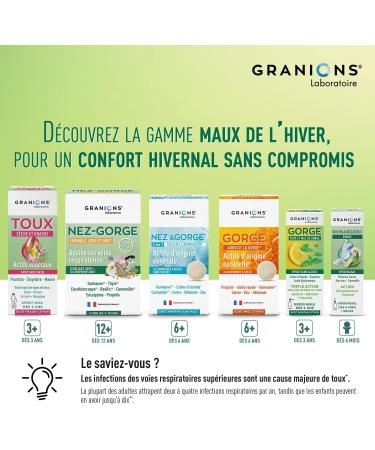 GRANIONS Cough Syrup - 4 in 1 - Sugar Free - Dry and Oily Cough Syrup - Natural Formula without Contraindications - Plantain Extract - Medical Device - From 3 Years | Strawberry-Lemon Flavor - 120 ml - Buy Online on GoSupps.com