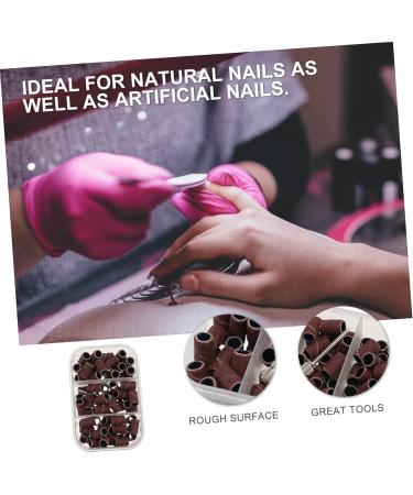 POPETPOP 1 Box boxed manicure circle nail sanding bands nail art accessories manicure tools pedicure tools Manicure Grinding bands Nail Head Accessories Nail Polishing Accessory gel 1.27x0.8cm Brown - Buy Online on GoSupps.com