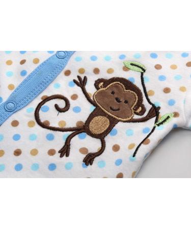 MAMIMAKA Baby Rompers Pajamas Cotton Jumpsuit | Boys Girls Sleepsuit Long Sleeve Footed Bodysuits | 0-3 Months | 2-Pack - Buy Online on GoSupps.com