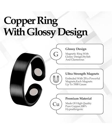 Jecanori 3X Ultra Strength Titanium Magnetic Bracelet for Men | Adjustable with 57 Magnets (3500 Gauss) | Magnetic Wristband for Pain Relief | Includes Free Removal Tool and Gift Box - Titanium Black - Buy Online on GoSupps.com