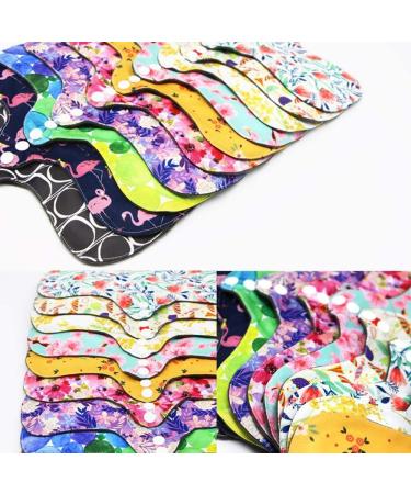 Asenappy Reusable Menstrual Pads - Bamboo Charcoal Menstrual Cloth Pads | Heavy Incontinence Pads | Reusable Sanitary Pads - Pack of 5  1 Cloth Mini Wet Bag 5xlround - Buy Online on GoSupps.com