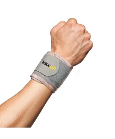 Braceup - wrist ligaments and compression tie for tendonal inflammation tennis gym training an adjustable size (silver) - Buy Online on GoSupps.com