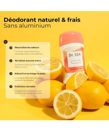  DR. SEA DR. SEA - Natural Aluminum-Free Deodorant with Lemon & Rosemary - Long-Lasting Protection Odor Control & Skin-Friendly - All-Day Freshness - 50g - Buy Online on GoSupps.com