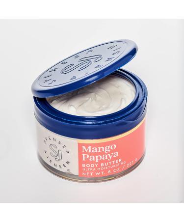 Spenser & Jensen Hydrating Mango & Papaya Body Butter - Moisturizing Body Lotion - 18 Oz - Paraben Free - for All Skin Types - 8 Oz Mango Papaya - Women & Men - Buy Online on GoSupps.com