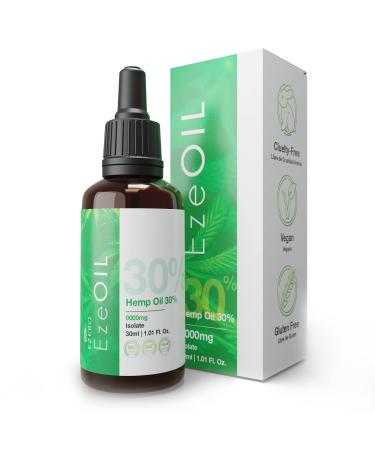 Ezero Ezero Cbd Oil 30% Premium 9000 Mg Pure Organic Cbd Oil Cbd Oil Organic Hemp Oil Cdb Oil Certified Organic Natural and Vegan 30 ml