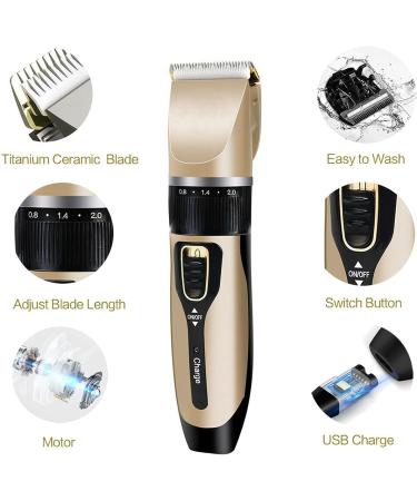 Cordless Pet Grooming Clippers Professional Pet Hair Clippers Detachable Blade with 4 Comb Guides for Small Medium & Large Dogs Horse Cats and Other House Animals Pet Grooming Kit - Buy Online on GoSupps.com