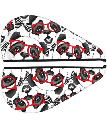 Rock Panda Red Microfiber Hair Towel - Super Absorbent Quick Dry Hair Turban for Curly & Thick Hair - Women Girls & Kids Button Wrap - Buy Online on GoSupps.com