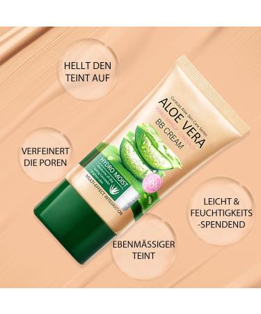  MEITREND Tinted BB day cream with aloe vera moisturizing and waterproof foundation breathable and lightweight concealer with full coverage natural color - Buy Online on GoSupps.com