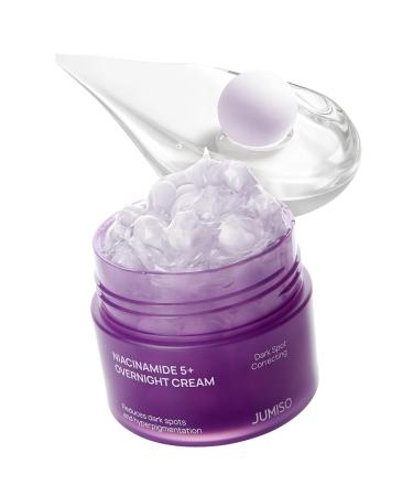 JUMISO Niacinamide 5+ Overnight Capsule Cream (50ml/1.69 fl oz) Melting Capsule Sleeping Mask 5% Niacinamide + 1% TXA + Glutathione Tone Appearance Care for Glass Skin Korean Skincare