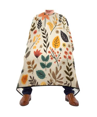 Waterproof Barber Cape -Autumn Leaves Cheetah Haircut Bib for Men Unisex Hair Cutting Cape(8rp1a)