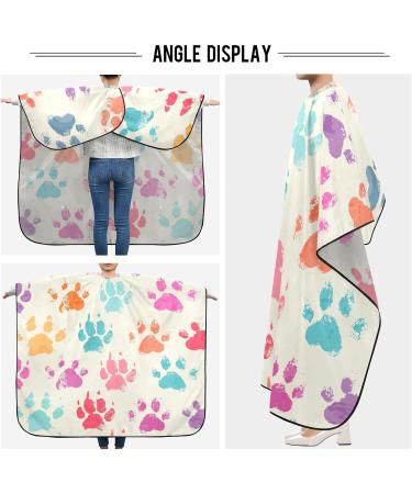 Waterproof Barber Cape - Cute Cat's Paw Pattern & Cheetah Haircut Bib for Men & Women | Unisex Hair Cutting Cape - Buy Online on GoSupps.com