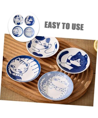 Alipis 4pcs Soy Sauce Dish Sushi Sauce Dishes Dessert Plates Snack Dish Ceramic Dipping Bowls Ceramic Cat Bowls Appetizer Dishes Side Dish Cake Plates Ceramics Dipping Sauce Household - Buy Online on GoSupps.com