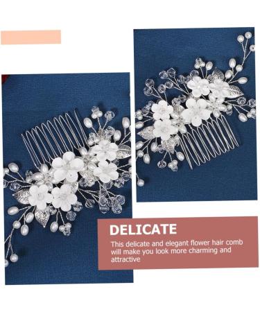 Angoily Bridal Headwear Bridal Hair Decor Hanfu Hair Accessories Flower Girl Hair Accessory Flower Hair Accessories Party Supply Tiara Bride Comb Abs Imitation Pearl Rhinestones - Buy Online on GoSupps.com