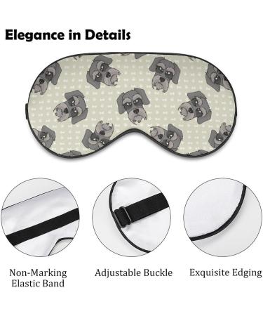 Schnauzer Dogs Sleep Mask | Adjustable Strap for Blocking Light | Perfect for Travel, Nap, Men, Women - Buy Online on GoSupps.com
