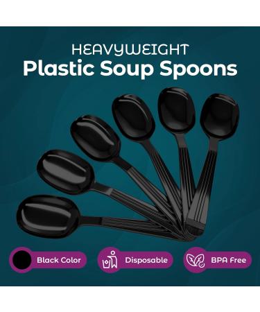Plastic Spoons Heavy Duty - Plastic Soup Spoons - Disposable Spoons Plastic Utensils - Plastic Cutlery for Parties and Events Pack of 500 (Soup Spoons) - Buy Online on GoSupps.com