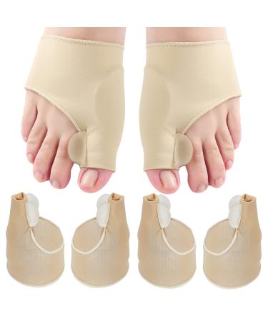 NICENEEDED 2 Pairs Orthopedic Bunion Splint Sock Gel Bunion Corrector Toe Straightener Hammer Toe Corrector for Hallux Valgus Pain Relief Day and Night Time style 2