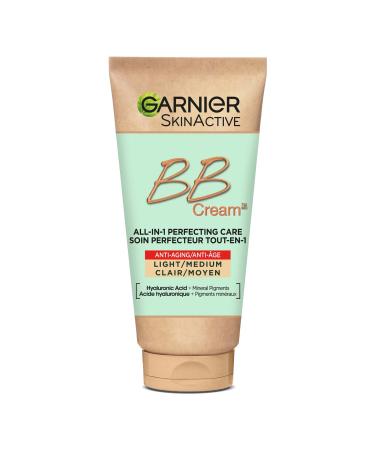 Garnier BB Cream for Anti-Aging with Hyaluronic Acid + Aloe Vera 5-in-1 Skin Perfector Light/Medium Tone 50ml