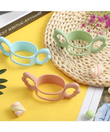 3 Pieces Baby Silicone Bottle Handles - Wide Neck Feeding Handle Set for Easy Grip - Lightweight and Portable - Perfect for Baby Shower Gift (Pink/Green/Blue) - Buy Online on GoSupps.com