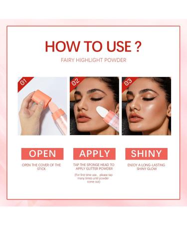 Makeup Highlight Powder | Brightener Patting Powder for Face Body | Make Up Supply Fairy Highlight Patting Powder for Neck Collarbone Back Arms Legs Gold - Buy Online on GoSupps.com