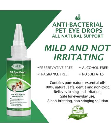 Dog Eye Drops - Dog Eye Infection Treatment - Eye Drops for Dogs - Relieve Red Eyes - Dog Eye Wash for Cleaning Tear Streaks Removing Eye Stains & Relieving Dryness(60ml) - Buy Online on GoSupps.com