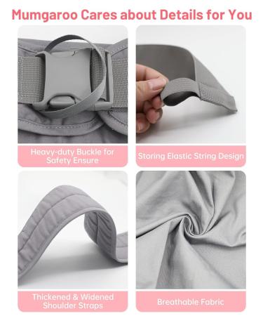 Buy Mumgaroo Baby Carrier - Multifunctional Newborn Carrier for Babies 0-36 Months | Comfort & Convenience in Gray - Buy Online on GoSupps.com