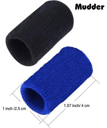 Mudder 20-Piece Finger Sleeves & Thumb Braces - Compression Support for Pain, Calluses, Arthritis - Black & Blue - Buy Online on GoSupps.com