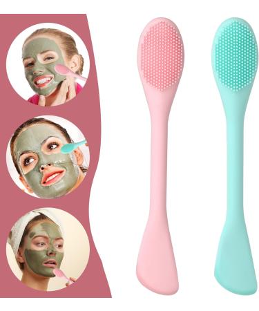 Qianyu Facial Cleansing Brushes Soft Bristle Silicone Portable Handled Facial Mask Brushes Deep Pore Cleansing Gentle Exfoliating for Removing Blackheads Whiteheads Makeup Residues - Buy Online on GoSupps.com