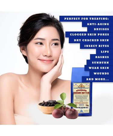 Pure Kokum Butter - Cosmetic Grade Alternative to Raw Soft Butters | Ideal Hard Base for DIY Balms, Creams, and Candles (16oz Bar) - Buy Online on GoSupps.com