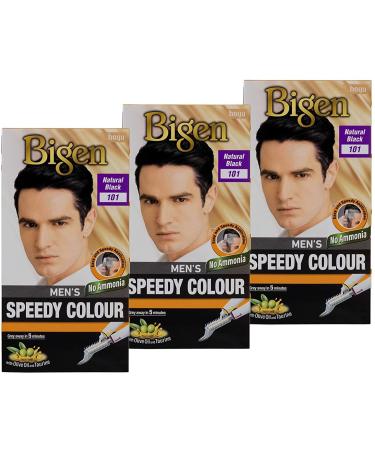 Bigen Men's Speedy Colour Natural Black 101 (3 Pack)