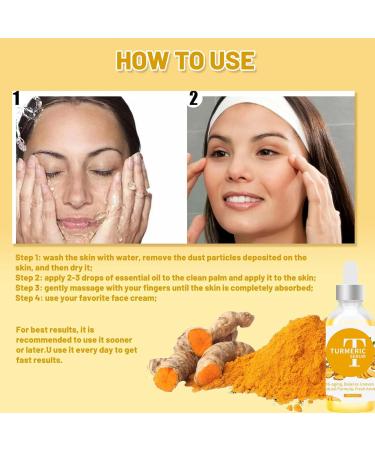 Turmeric Dark Spot Correcting Serum Niacinamide Serum Hydrating Serum Anti Aging Brightening Face Serum For Pure Skin Glow Face Serum Reduce Wrinkles Acne For Face Moisturizes Face Skincare - Buy Online on GoSupps.com