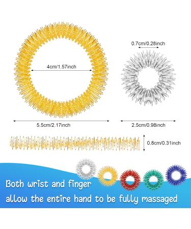 Buy Aoliandatong 12-Piece Massage Rings Set | Acupressure Finger & Wrist Rings for Stress Relief & Arthrosis Support - Buy Online on GoSupps.com