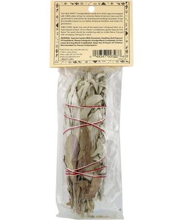 White Sage Smudge Wand - 4-5 Inches | Sage Spirit Native American Incense - Buy Online on GoSupps.com