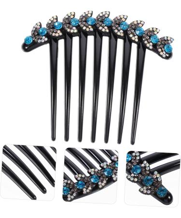 DOITOOL Issue Card Rhinestone Hair Side Combs Black Rhinestone Clip Crystal Hair Clips Black Rhinestone Hair Accessories Hair Accessories for Women Miss Rhinestones The Flowers South Korea - Buy Online on GoSupps.com