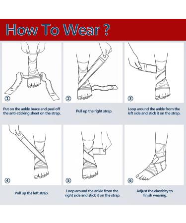 Ankle Brace Pair for Plantar Fasciitis & Sprained Ankle | Copper Infused Compression Support Sleeves for Men & Women - Large - Buy Online on GoSupps.com