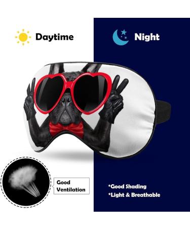 LynaRei French Bulldog Sleeping Mask - Adjustable Strap, Soft Eye Cover for Blocking Light - Buy Online on GoSupps.com