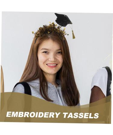 MUSISALY Doctor Hat Headband Grad Cap Headbands with Tassel Glitter Hair Hoop for Grad Party Head Bands Hats Has Tiara Decorate Party Headdress Party Supply Aldult Felt Cloth Hair Piece - Buy Online on GoSupps.com