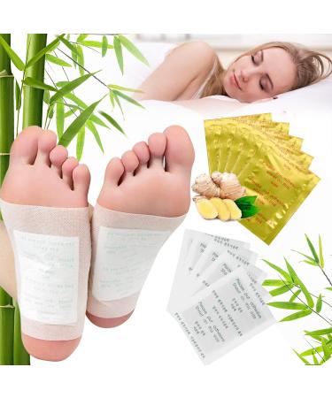Foot Pads, 120 Pads Outgeek Natural Bamboo Vinegar Ginger Foot Pad for Foot and Body Care Sleep & Feel Better All Natural(60 Pack)