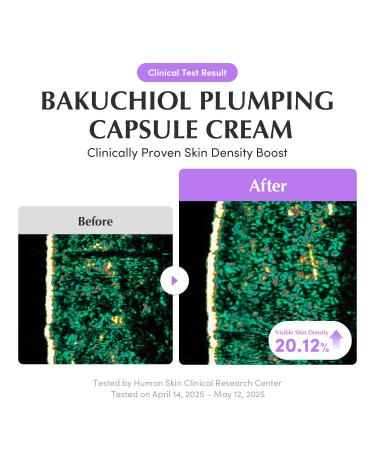 Bakuchiol Plumping Capsule Cream Retinol Alternative Moisturizer for Firming and Pore Care with 99% Pure Bakuchiol 5 Types of Collagen & Ceramide Complex 1.69 fl.oz / 50ml - Buy Online on GoSupps.com