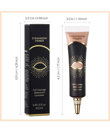 Erinde Eye Primer - Matte Eyeshadow Base for Mature Skin Waterproof & Long-Lasting Nude Cream Primer - Cruelty-Free Makeup 01 Ivory - Buy Online on GoSupps.com
