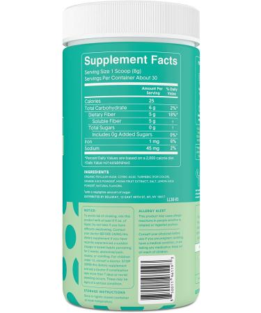 Bellway Fiber Super Powder - Lemon Lime Flavor - 8.2 oz | Sugar-Free Psyllium Husk Supplement - Buy Online on GoSupps.com