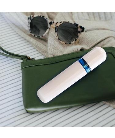 Eurow Shatter-Proof Travel Bottle with Pump & Airtight Lid - 100ml/3.4oz White & Blue | Perfect for International Shipping - Buy Online on GoSupps.com