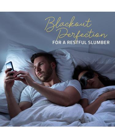 Silk Sleep Mask Sleeping Eye Mask Blackout Eye Covers Daytime Travel Silk Eye Mask Night Sleeping Mask for Women Men (Pink+black) Pink Black - Buy Online on GoSupps.com